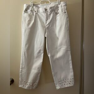 Christopher & Banks White Cropped Jeans